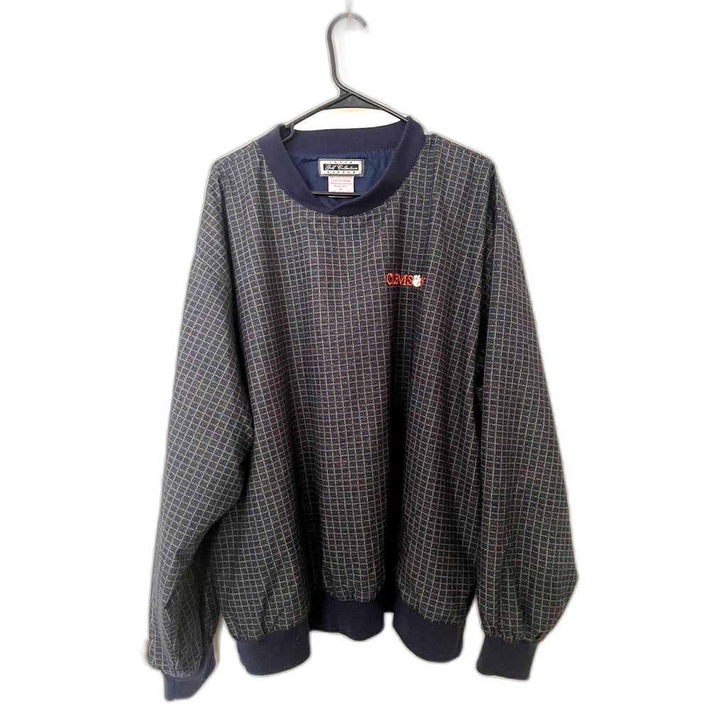Clemson Tigers Inner Harbor Collection Mens Wind Pullover Size XL Navy Cream